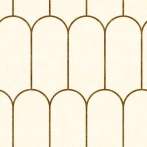 arch tile - gold/cream - LAD24