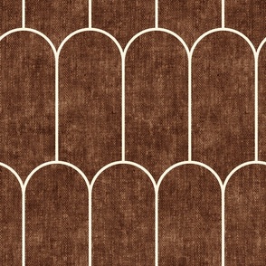 (jumbo scale) arch tile - earthy brown - LAD24