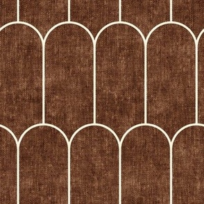 arch tile - earthy brown - LAD24