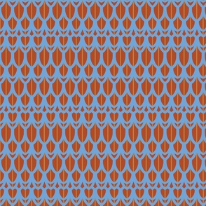 Chicken Feathers Blue and Orange