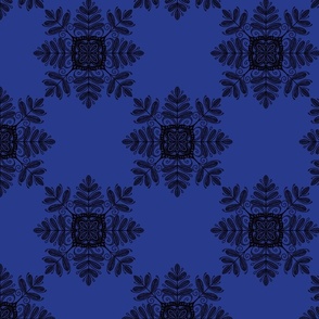 Pretty Pattern Black on Dark Blue