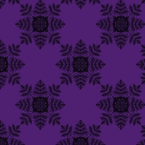 Pretty Pattern Black on Dark Purple