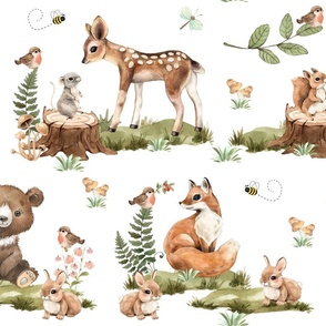 Woodland Forest Animals Baby Nursery  