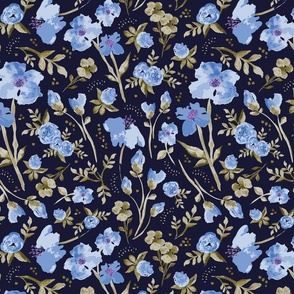 Countryside Medley Navy background