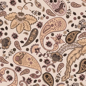 Beige paisley timeless Boheme paisley