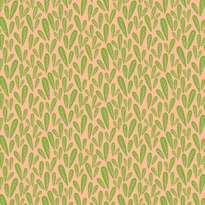 Bold Botanical - Lovely Leaves - Pantone Peach Fuzz + Green