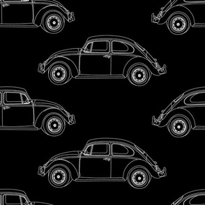 VW Beetle Car Black & White