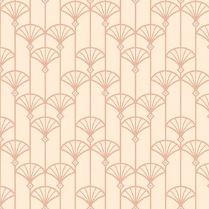 Luxury vintage pattern of palms in Art deco style. Light version.