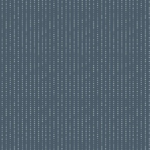 Small - Blue bubbles and dots on denim blue background