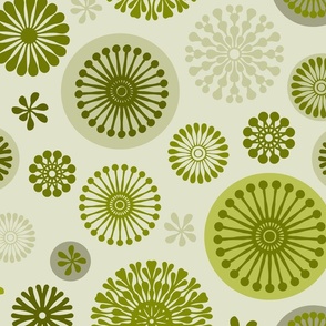 In The Realm Of Plants Biophilic Pattern Fresh Green