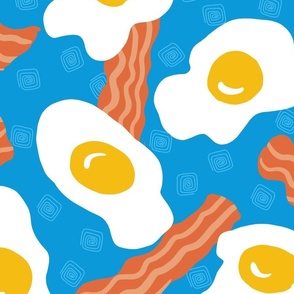 bacon and eggs wallpaper scale