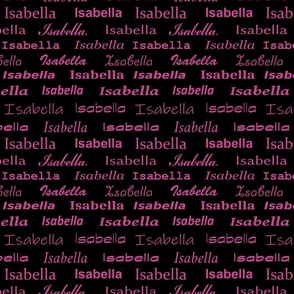 Isabella fuchsia on black 8x8