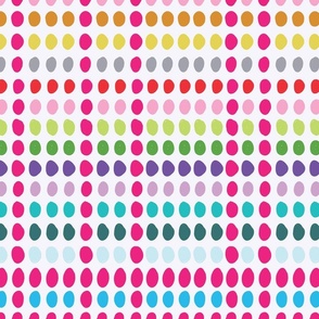Colorful Modern Hand Drawn Dot Pattern in Yellow Pink Blue Plurple Green and Yellow