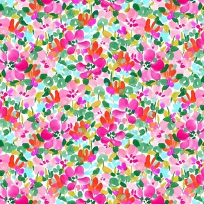 Bright Spring Florals Ditsy Pink