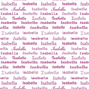 Isabella fuchsia on white 8x8