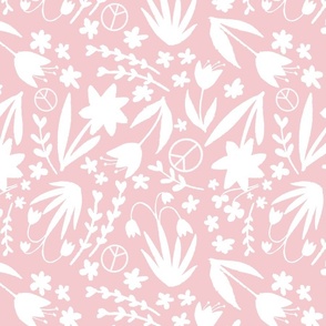 Flower Power pastel Pink  L