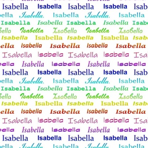Isabella rainbow on white 8x8