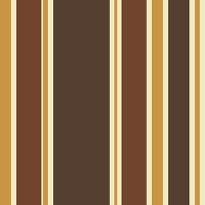 Retro Vertical Stripes-Brown