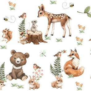 Whimsical Woodland Forest Animals Baby Nursery  