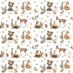 Woodland Forest Animals Baby Nursery Small 