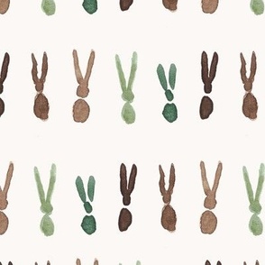Forest Bunnies for Easter or baby goodsperfrct for boys and girls in earth tones