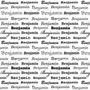 Benjamin black on white 8x8