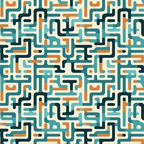 Modern Maze - Abstract Interlock Fabric Design
