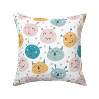 Monstrously Cheerful: Colorful Smiles for Kids' Nursery Delight