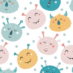 Monstrously Cheerful: Colorful Smiles for Kids' Nursery Delight