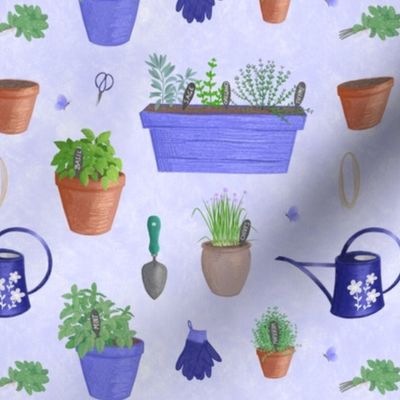 Culinary Herb Garden — Blue
