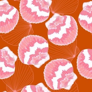 Sea Shells Pink and Orange