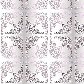 wedding table linen damask silver pink ombre