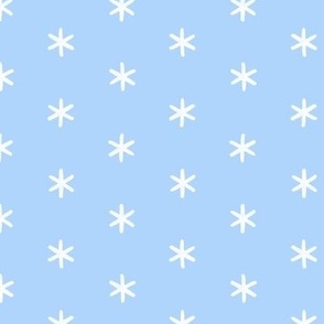 Boho Stars in Pastel Azure Blue and White - Medium - Kid's Room Decor, Boho Kids, Baby Boy Nursery