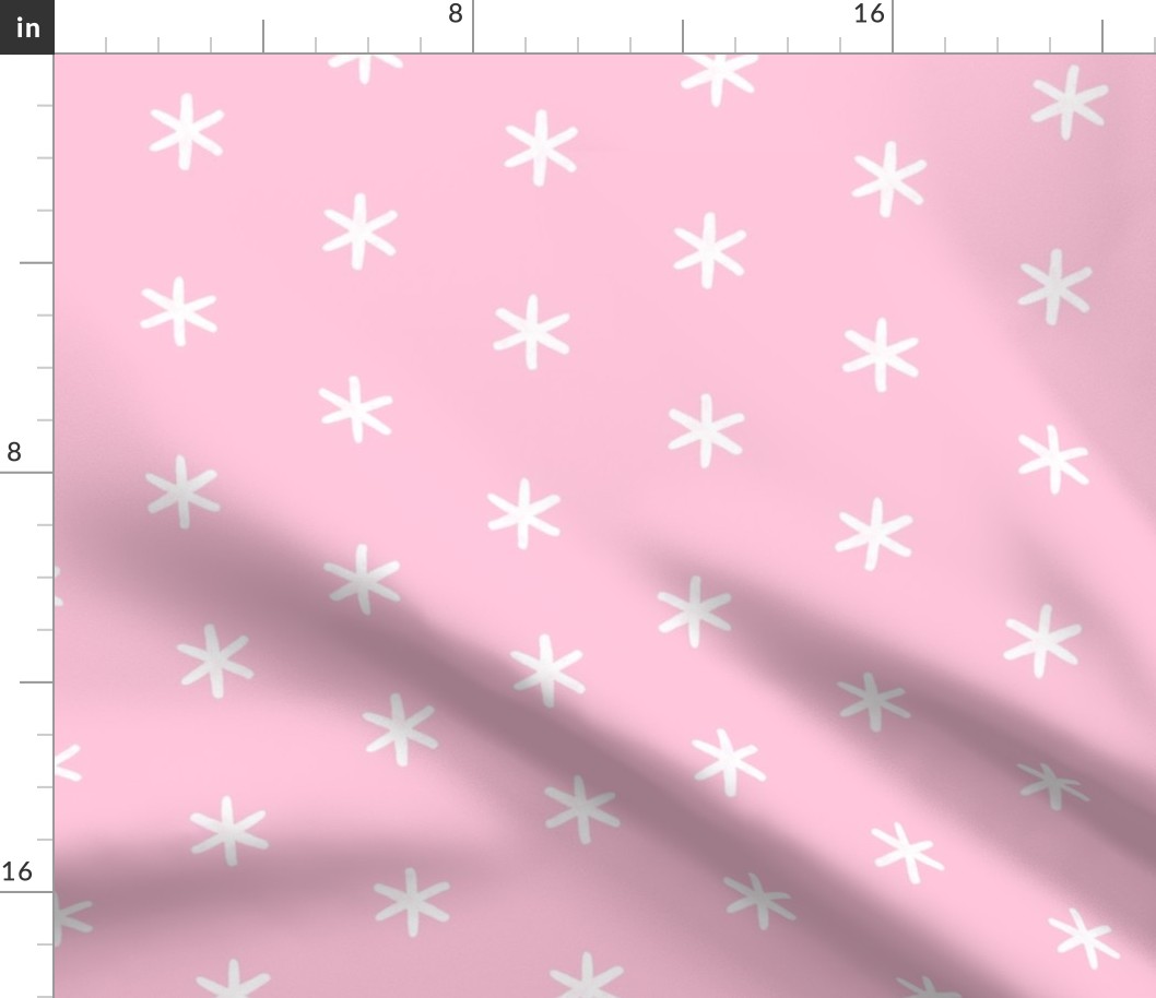 Boho Stars in Pastel Pink and White - Large - Boho Nursery,  Kid's Boho,  Girl's Room