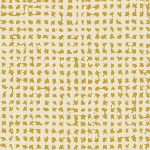 Large // Light golden mustard yellow crosshatch burlap woven texture