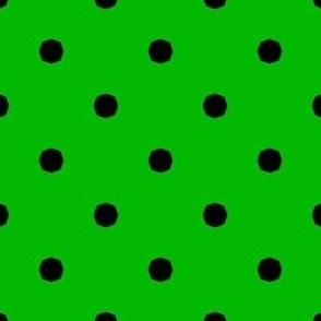 Lilly Pond Green with Black Angular Dots