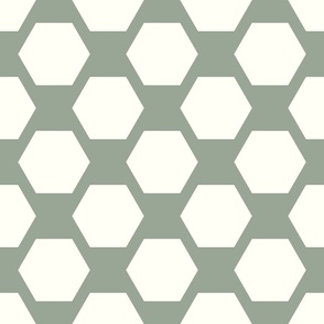 (Jumbo) Geometric Honeycomb White Sage