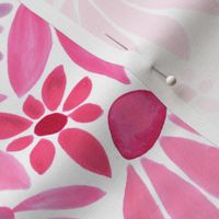 Cheerful Daisy Design - Hot Pink - Mid Scale