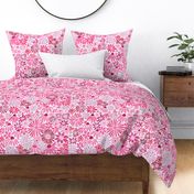 Cheerful Daisy Design - Hot Pink - Mid Scale