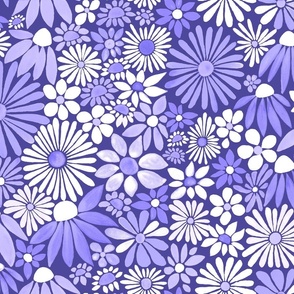 Cheerful Daisy Design - Propper Purple  - Mid Scale