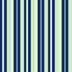Navy Mint Cream Stripes