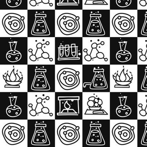 Black and white chemical pattern