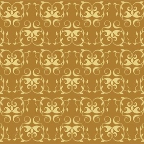 Gold Flowers Art Deco Style, Abstract Golden Floral Ornament, Luxury Gold Wallpaper