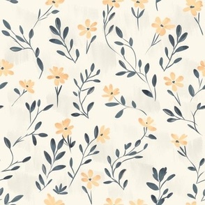 Delicate yellow simple floral
