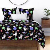 Watercolor Unicorns In Space Extra Large Curtains, Sheets, Duvets