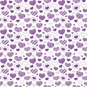 Purple Heart Doodles - Small Scale