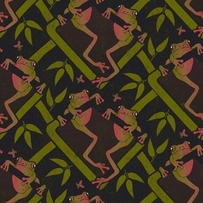 Frogs & Fireflies (pink)