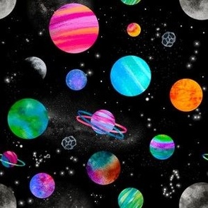 Outer Space Watercolor Galaxy Small