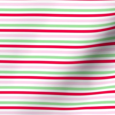 Strawberry Stripes Pink Red Green