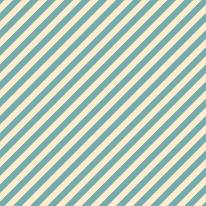 Stripe Diagonal Soft Blue on Light Yellow in Rustic Cottage Style
